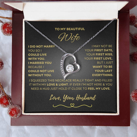 To My Beautiful Wife | Forever Love Necklace