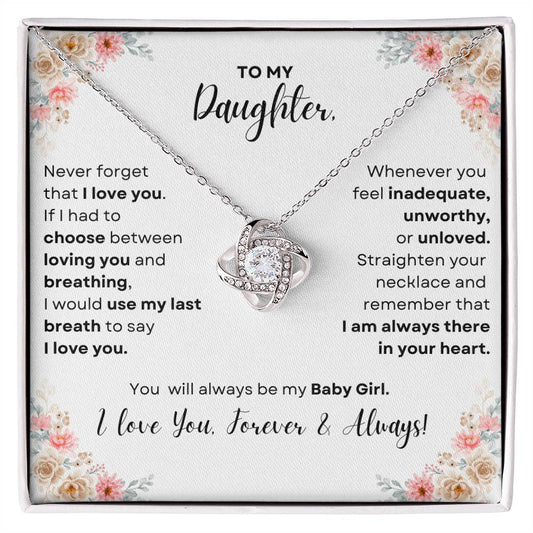 To My Daughter | Love Knot Necklace